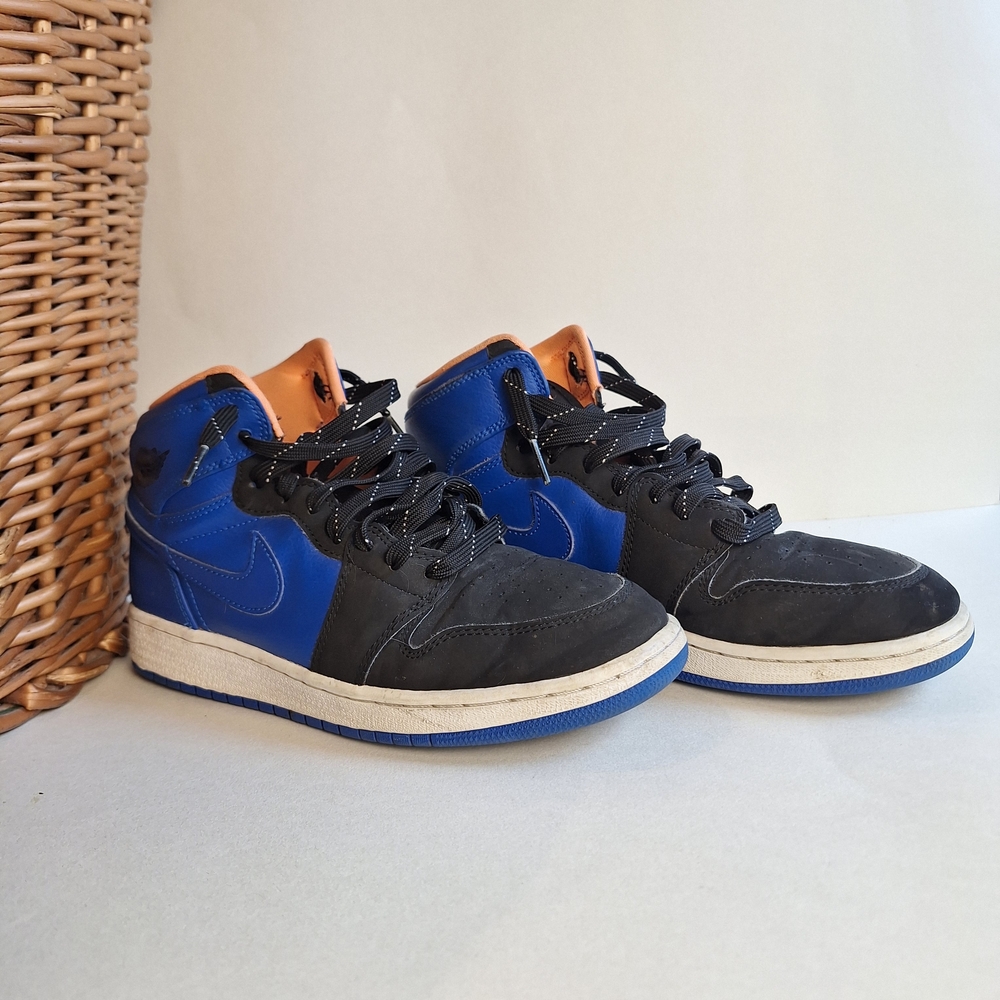 AIR JORDAN 1 Retro High BG Nike High-Top Sneakers Sz 7 Hyper Cobalt VGC - Picture 1 of 7